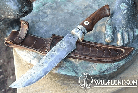 CHRONOS, DAMASCUS STEEL KNIFE WITH METEORITE MUONIONALUSTA