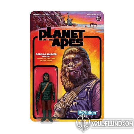 PLANET OF THE APES REACTION ACTION FIGURE GORILLA SOLDIER (HUNTER) 10 CM