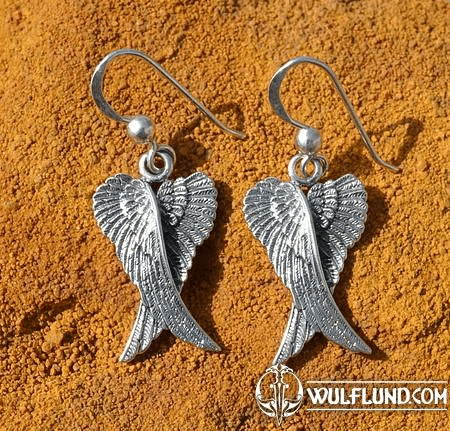 WINGS, SILVER EARRINGS, AG 925