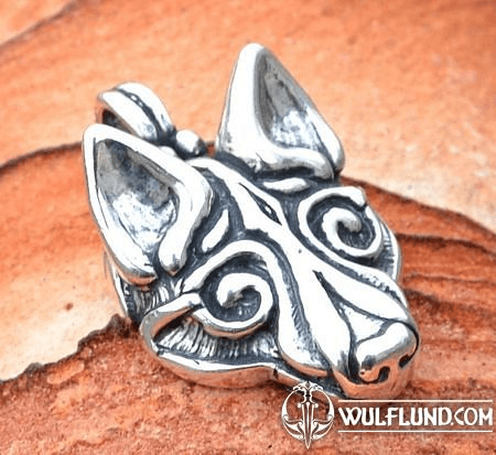 FENRIR, NORSE WOLF PENDANT, SILVER 925,