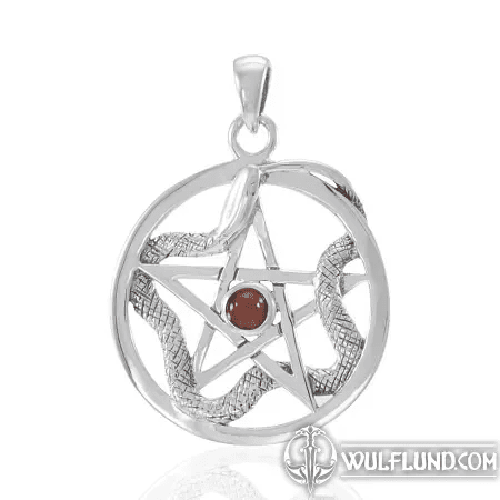 SNAKE PENTACLE PENDANT, AG 925