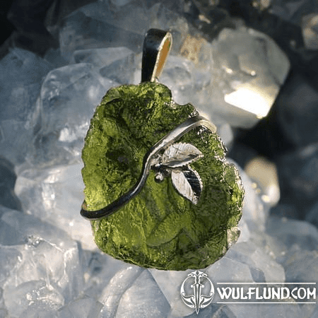 KATICA, MOLDAVITE, SILVER PENDANT AG 925