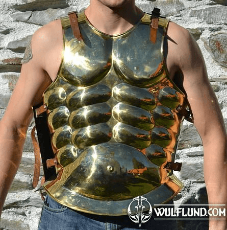 GREEK MUSCLE CUIRASS, BRASS PLATE