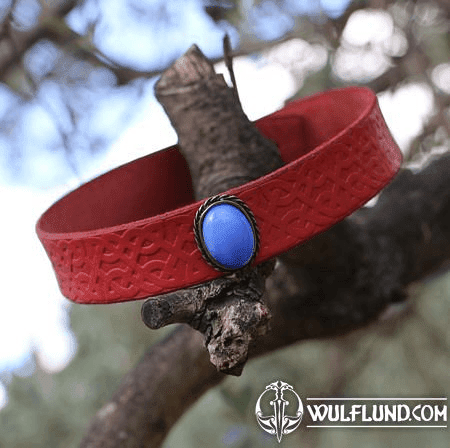 BORGIA LEATHER CROWN WITH GLASS