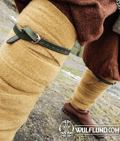 MEDIEVAL LEATHER GARTERS - GREEN