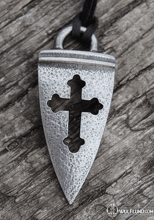 MEDIEVAL CROSS PENDANT, TIN ALLOY