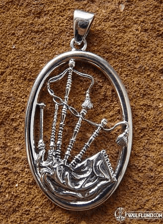 BAGPIPES, SILVER PENDANT