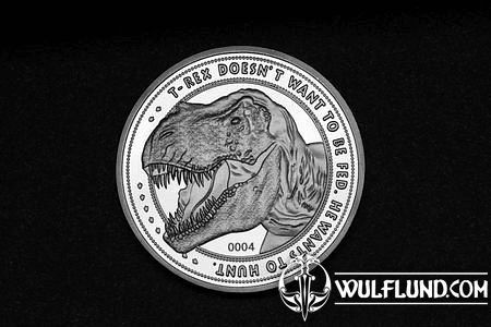 JURASSIC PARK COLLECTABLE COIN 25TH ANNIVERSARY T-REX