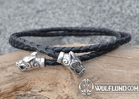 FENRIR, LEATHER BOLO, STERLING SILVER, 18 G.