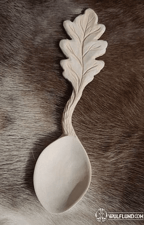 OAK LEAF, CARVED SPOON