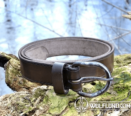 SIMPLE LEATHER BELT WITH FORGED BUCKLE