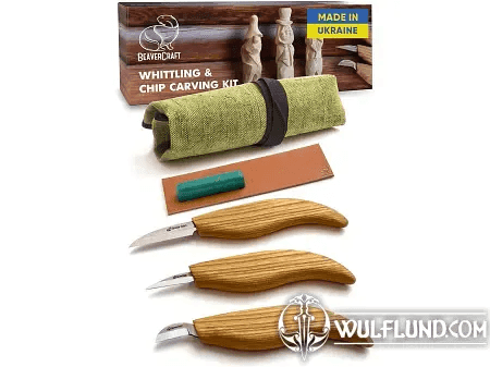 S15 - STARTER CHIP AND WHITTLE KNIFE SET WITH ACCESSORIES