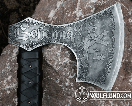 BOHEMIA - AXE, ETCHED WITH LEATHER