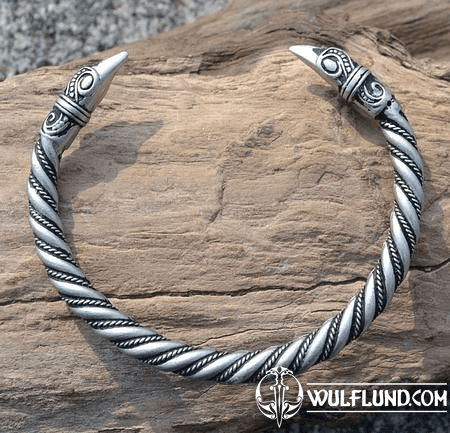 VIKING KRÄHE, ARMBAND, ZINN, VERSILBERT