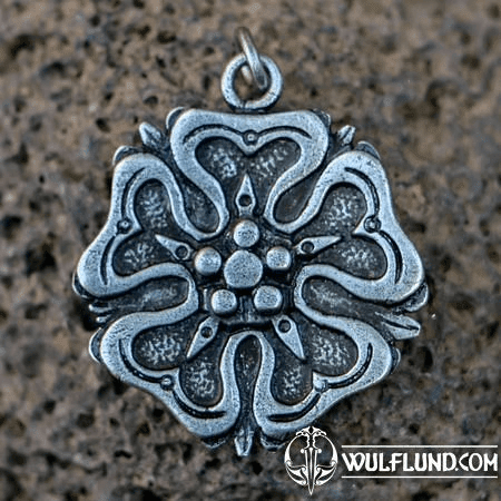 ROSE, HOUSE OF ROSENBERGS, PENDANT, ZINC, ANTIQUE SILVER