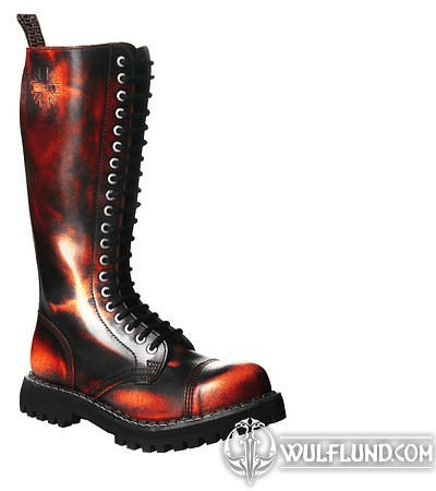 LEATHER BOOTS STEEL FIRE 20-EYELET-SHOES