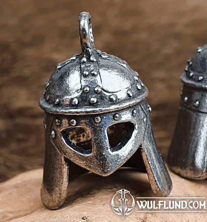 BARBARIAN HELMET, PEWTER, PENDANT