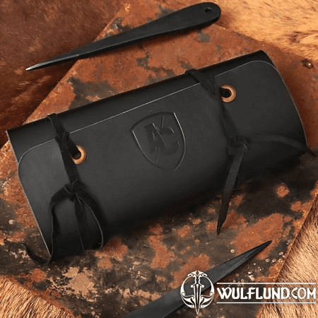 LEATHER CASE FOR THROWING KNIVES, BLACK