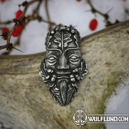 OAK GREEN MAN, TIN PENDANT