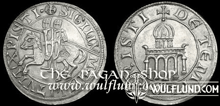 TEMPLAR DENARIUS, ALUMINIUM COIN, REPLICA