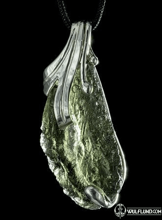 THEMIS - MOLDAVITE, STERLING SILVER PENDANT