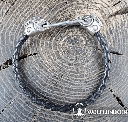 COLLACH - CELTIC BOAR, LEATHER BANGLE