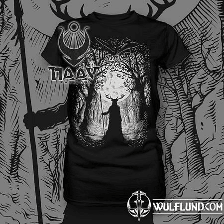 HERNE, THE GUARDIAN OF THE FOREST, T-SHIRT LADIES BLACK/WHITE