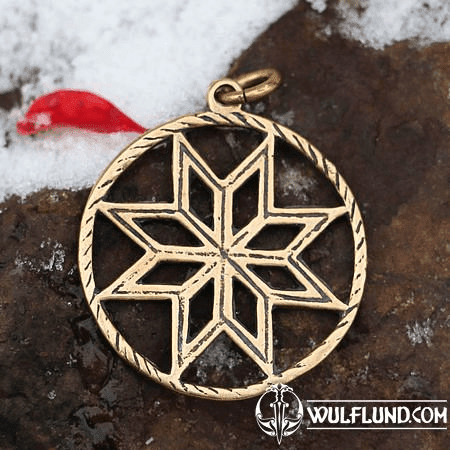 ALATYR - STAR OF ROD, BRONZE PENDANT