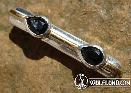 THE ROD III, SILVER PENDANT WITH BLACK SPINEL, AG 925
