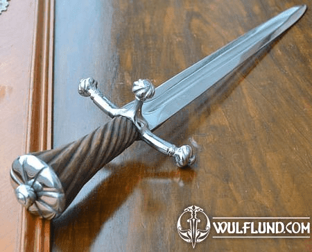 LANDSKNECHT DAGGER WITH TWISTED WOODEN HANDLE