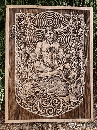 CERNUNNOS WANDDEKORATION, HOLZ