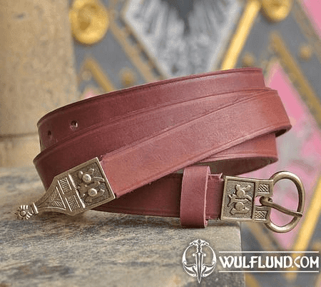 MEDIEVAL BELT, RED LEATHER