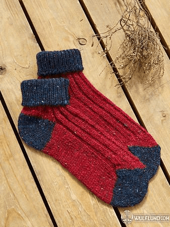 ADULTS TURN DOWN ANKLE SOCK, IRELAND RED / NAVY