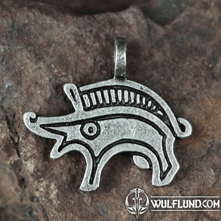 GERMANIC BOAR, PENDANT, ZINC