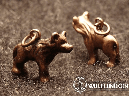 WOLF, COPPERED PENDANT