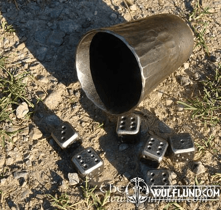 6 FORGED DICE AND DICE CUP