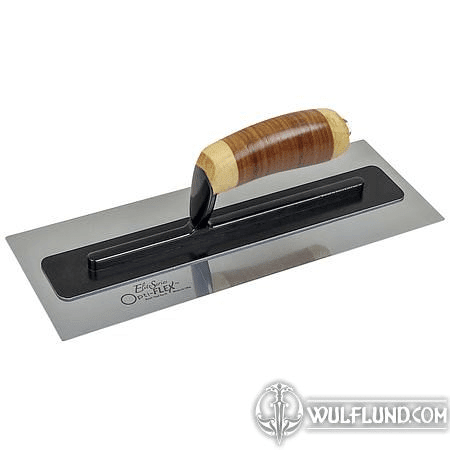 ELITE SERIES FIVE STAR™ 14" X 5" OPTI-FLEX™ STAINLESS STEEL TROWEL WITH A LEATHER HANDLE