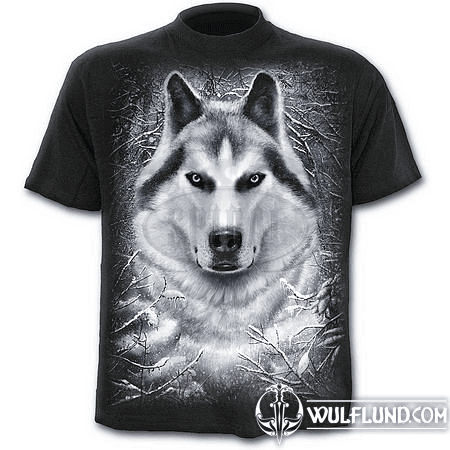 WHITE WOLF - T-SHIRT BLACK