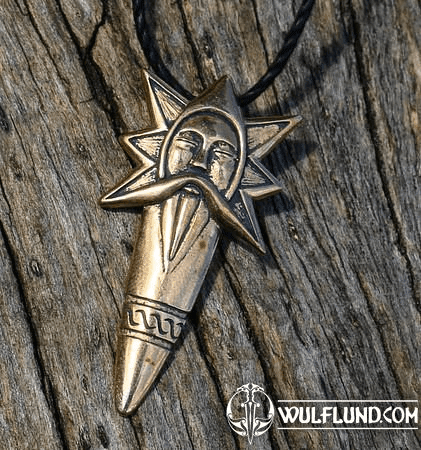 PERUN, SLAVIC THUNDER GOD, PENDANT, BRONZE