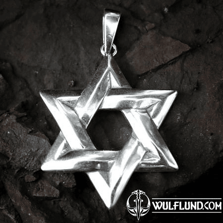 DAVID'S STAR, LARGE PENDANT STERLING SILVER