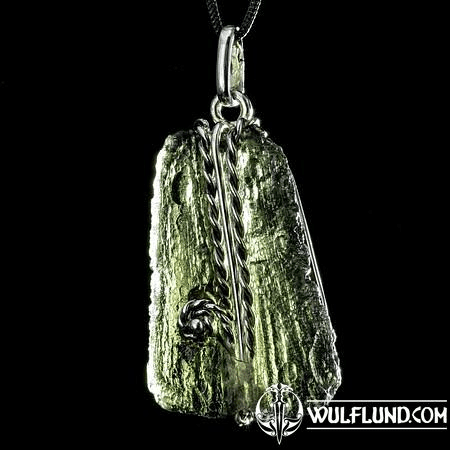 ICARIS - MOLDAVITE, STERLING SILVER PENDANT