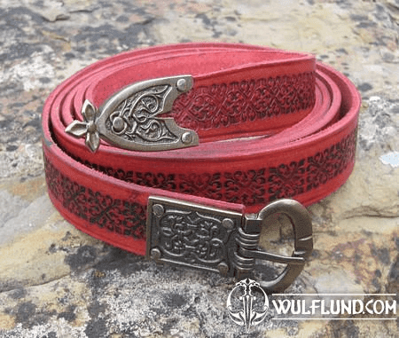 GOTICA, MEDIEVAL LONG BELT, RED