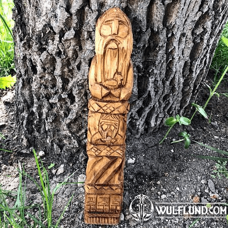 ROD, SLAVIC DEITY STATUE, CARVED FROM 3 SIDES