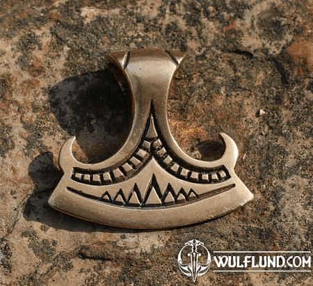 PERUN'S BEARDED AXE, BRONZE PENDANT