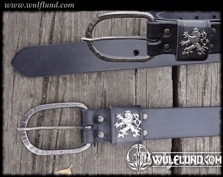 KINGDOM OF BOHEMIA, EXCLUSIVE LEATHER BELT, BLACK