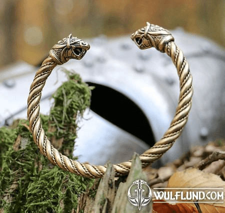 FLÓKI, VIKING BRASS BRACELET BY WULFLUND