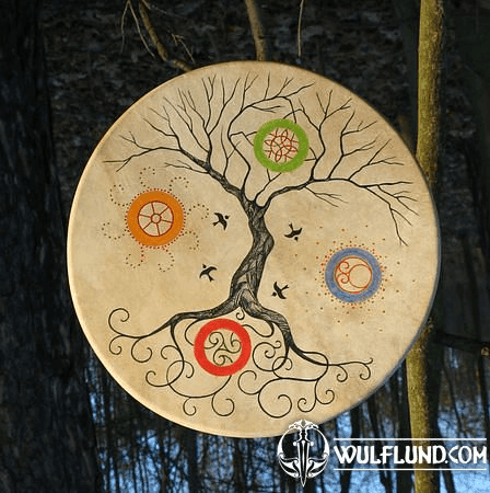 TREE OF LIFE, SHAMANIC FRAME DRUM 40 CM