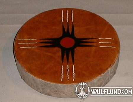 INDIAN SHAMAN PAINTED DRUM - 40 CM