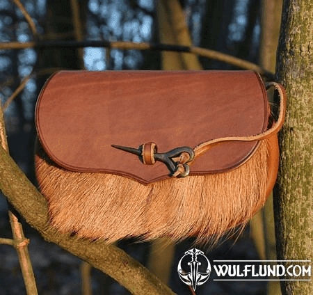 BELT BAG WITH BOAR FUR AND FORGED NEEDLE