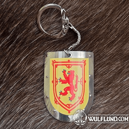 SCOTLAND, MEDIEVAL SHIELD, KEYCHAIN, METAL, HANDMADE